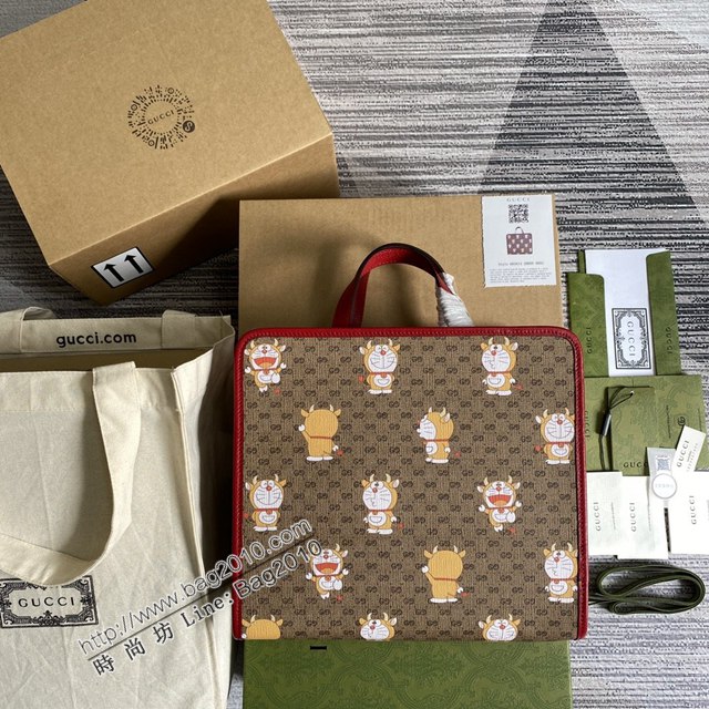 Gucci新款女包 古馳GG系列2021新款兒童托特購包購物袋 Gucci方形復古手提袋肩背包 605614  ydg3218
